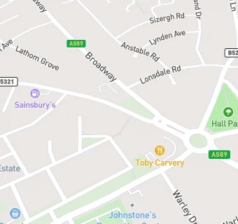 map for Toby Carvery