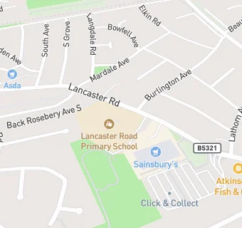 map for Lancaster Road Primary School