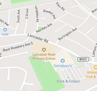 map for Lancaster Road Primary School