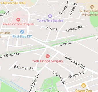 map for Morecambe York Hotel