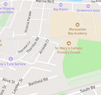 map for St Mary's Catholic Primary School, Morecambe