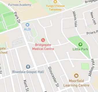 map for Bridgegate Medical Centre