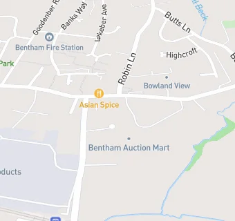 map for Bentham Auction Mart Cafe