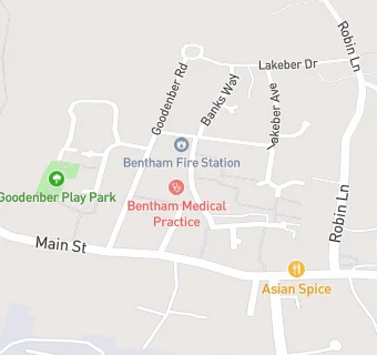 map for Bentham Medical Practice