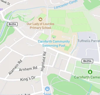 map for Carnforth Community Swimming Pool