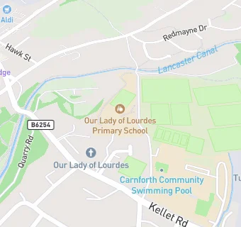 map for Our Lady of Lourdes Catholic Primary School, Carnforth