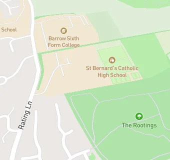 map for St Bernard's Catholic High School