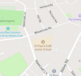 map for St Paul's CofE Junior School