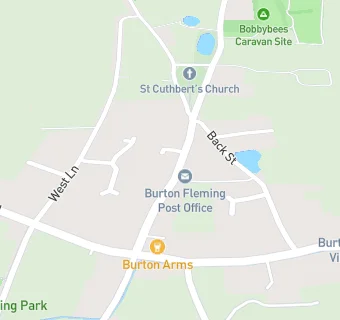 map for Burton Fleming Post Office