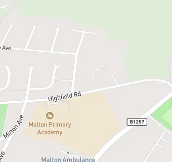 map for St Mary's Catholic Primary School, Malton