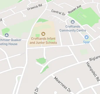 map for Croftlands Junior School