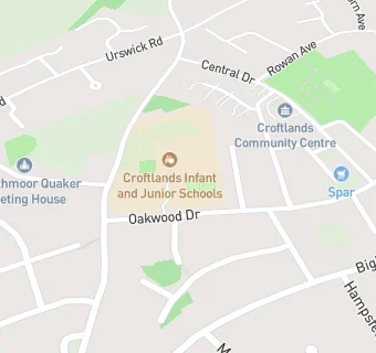 map for Croftlands Junior School