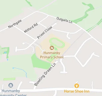 map for Hunmanby Primary School