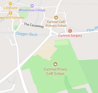 map for Cartmel Priory School