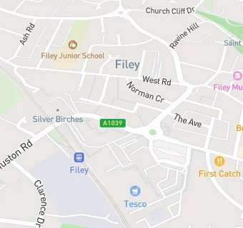 map for Mydentist, Station Avenue, Filey