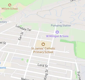 map for St James' Catholic Primary School