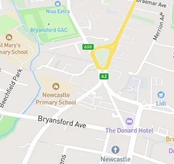 map for NEWCASTLE PRIMARY SCHOOL