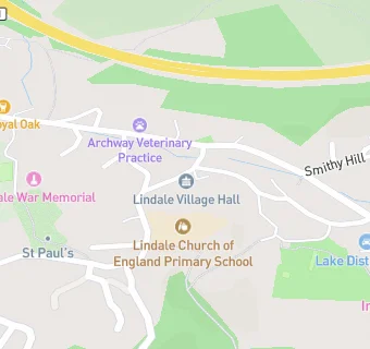 map for Lindale CofE Primary School