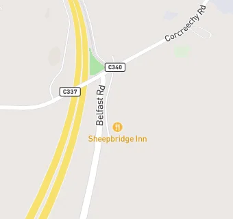 map for SHEEPBRIDGE INN/BRIDGE BOWLING/CHEEKY MO