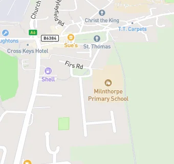 map for Milnthorpe Primary School