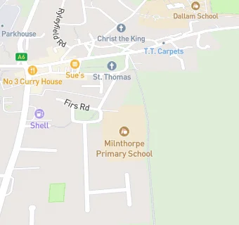 map for Milnthorpe Primary School