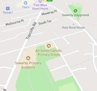 map for All Saints Roman Catholic Primary School