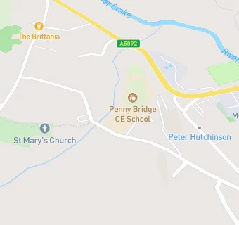 map for Penny Bridge CofE School