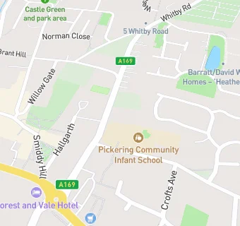 map for Pickering Community Infant School