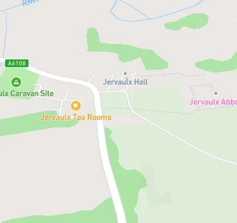 map for Jervaulx Abbey Tearooms