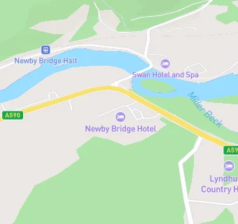 map for Newby Bridge Hotel