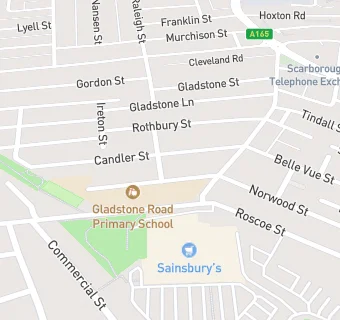 map for Gladstone Road Primary School