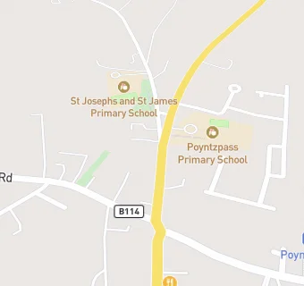 map for ST JOSEPH and ST JAMES' PRIMARY SCHOOL