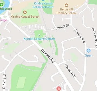 map for Kendal Leisure Centre