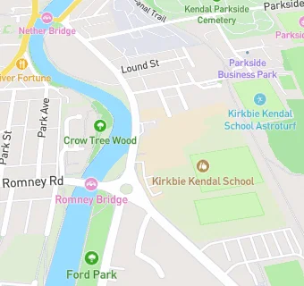 map for Kirkbie Kendal School Academy Trust