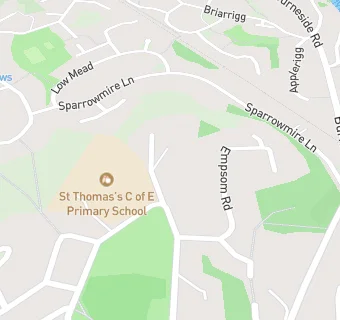 map for St Thomas's CofE Primary School