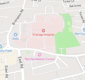 map for Friarage Hospital Regeneration Room