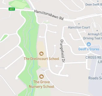 map for DRELINCOURT PRIMARY SCHOOL