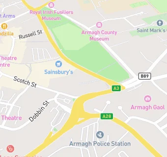 map for ARMAGH OLD BOYS BAND HALL