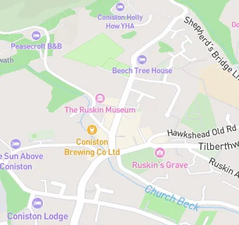 map for Coniston Institute & Ruskin Museum