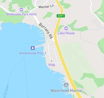 map for YHA Ambleside