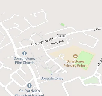 map for DONAGHCLONEY PRIMARY SCHOOL