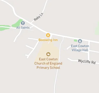 map for East Cowton Church of England Primary School