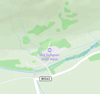 map for Old Dungeon Ghyll Hotel