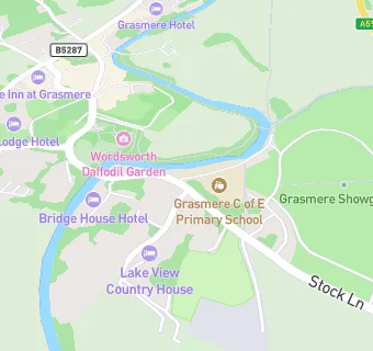 map for Grasmere Tea Gardens