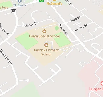 map for CARRICK PRIMARY SCHOOL