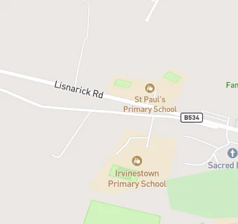 map for Irvinestown Primary School