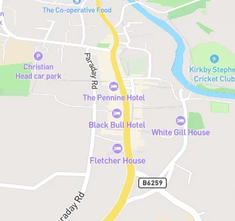 map for The Black Bull Hotel