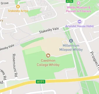 map for Caedmon College Whitby