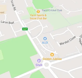 map for Yarm Fast Foods