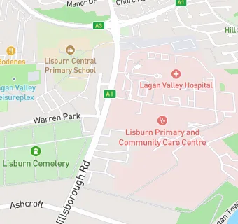 map for LAGAN VALLEY HOSPITAL